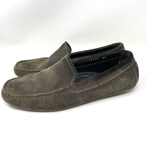 To Boot New York Adam Derrick Suede Driving Loafers Shoes Gray Men's Size 8.5