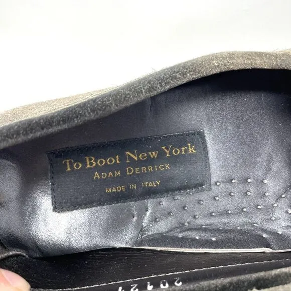 To Boot New York Adam Derrick Suede Driving Loafers Shoes Gray Men's Size 8.5