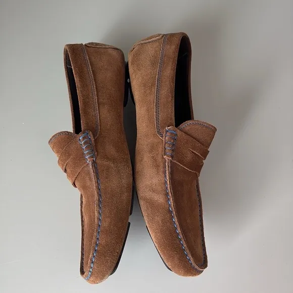 To Boot New York Adam Derrick  Suede Penny Loafers Size 9.5
