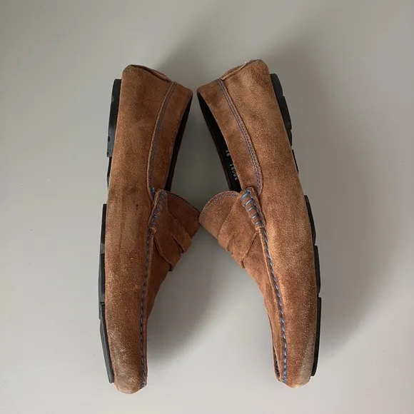 To Boot New York Adam Derrick  Suede Penny Loafers Size 9.5