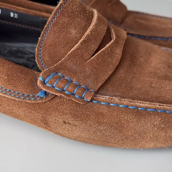To Boot New York Adam Derrick  Suede Penny Loafers Size 9.5