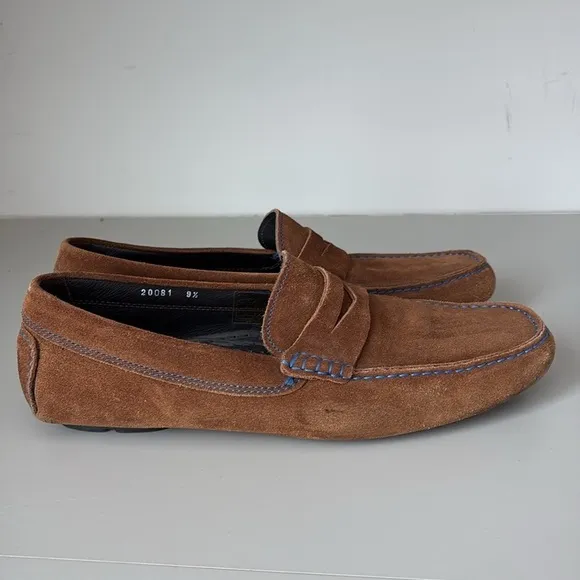 To Boot New York Adam Derrick  Suede Penny Loafers Size 9.5