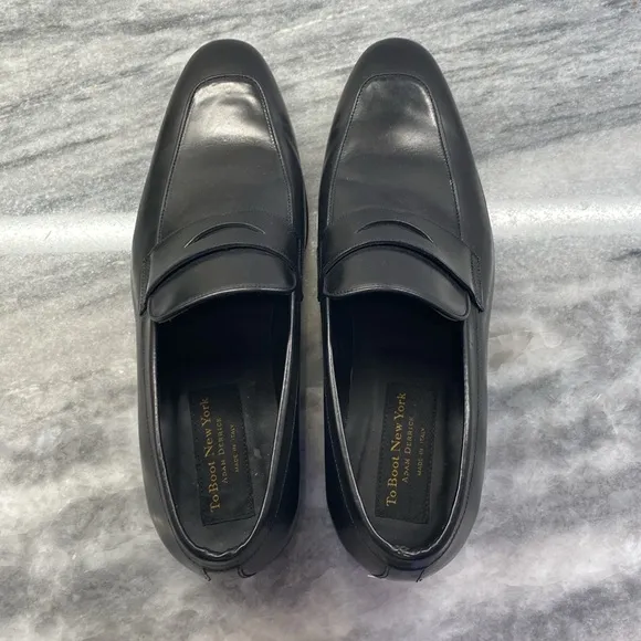 To Boot New York by Adam Derrick Black Penny Loafers Size 12. Worn once