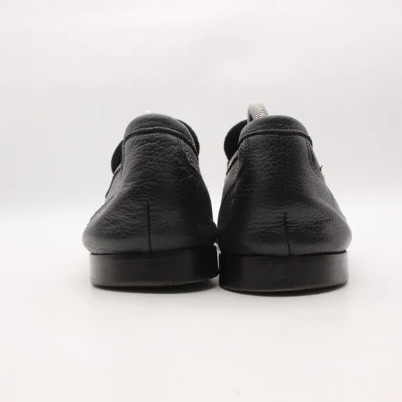 To Boot New York Deville Men's 11.5 M Black Leather Slip On Penny Loafers Italy