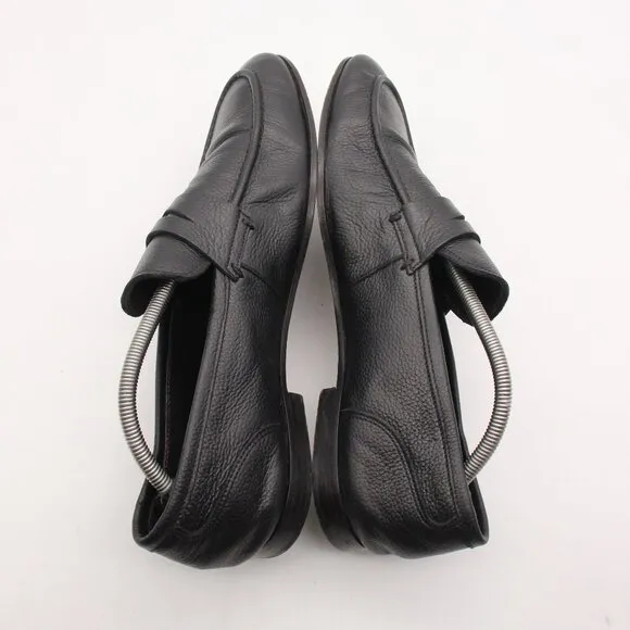 To Boot New York Deville Men's 11.5 M Black Leather Slip On Penny Loafers Italy