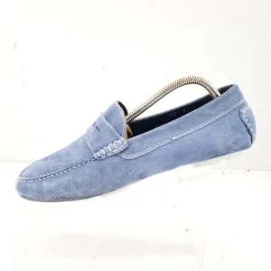 To Boot New York  Men Driver loafers Driving Mid Blue Suede Shoes Sz 8 Italy
