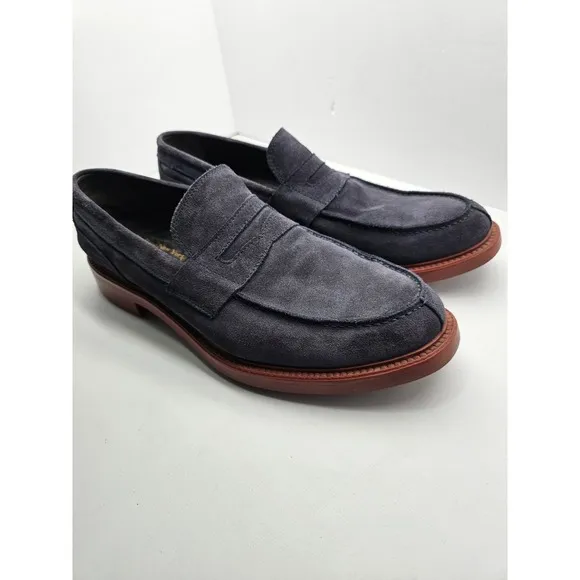 To Boot New York Men Penny Loafers Navy Suede, US Size 11 Made in Italy