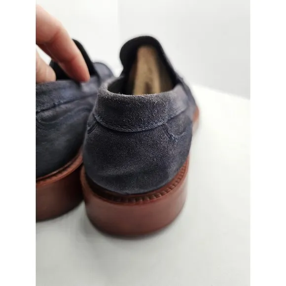 To Boot New York Men Penny Loafers Navy Suede, US Size 11 Made in Italy