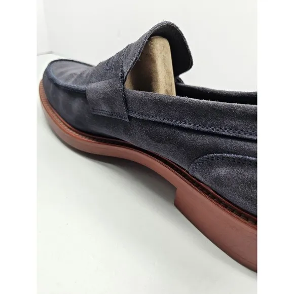 To Boot New York Men Penny Loafers Navy Suede, US Size 11 Made in Italy