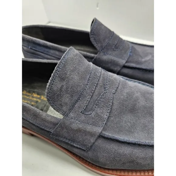 To Boot New York Men Penny Loafers Navy Suede, US Size 11 Made in Italy