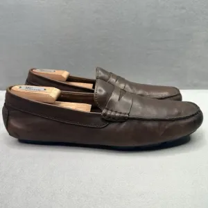 To Boot New York Palo Alto Mens Size 12 Penny Driver Dark Brown Calfskin Loafers