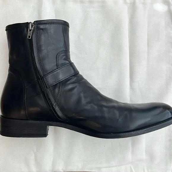 To Boot New York Rodrigo Black Calf Leather Boots Men’s 11.5
