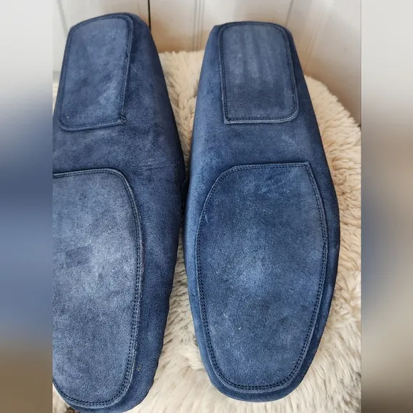 To Boot New York Size 12 O'Reilly Blue Suede Cashmere Slipper Driving Loafer