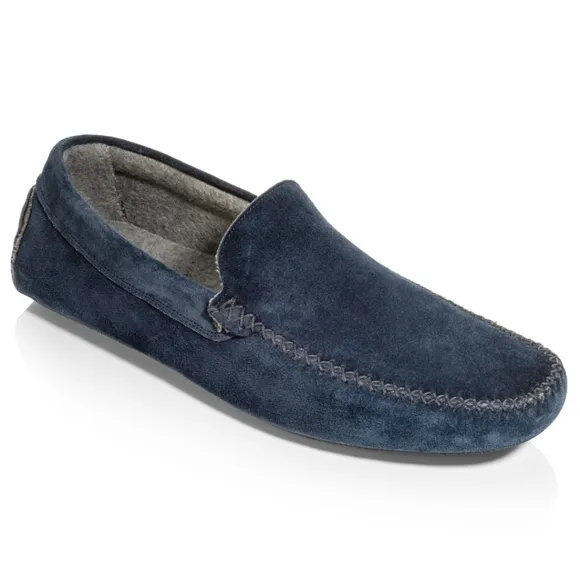 To Boot New York Size 12 O'Reilly Blue Suede Cashmere Slipper Driving Loafer