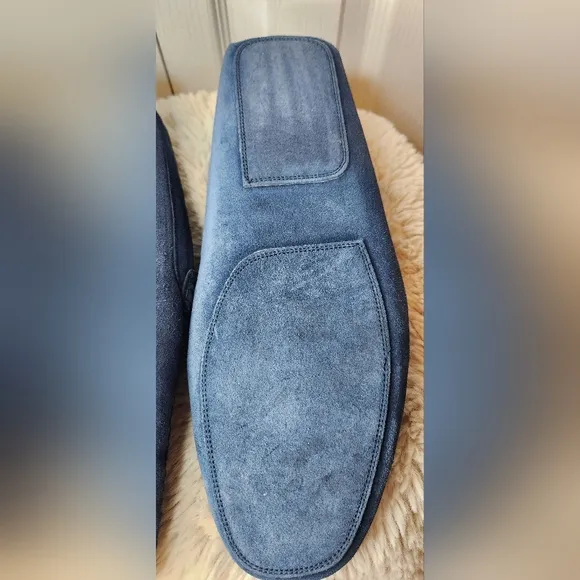 To Boot New York Size 12 O'Reilly Blue Suede Cashmere Slipper Driving Loafer