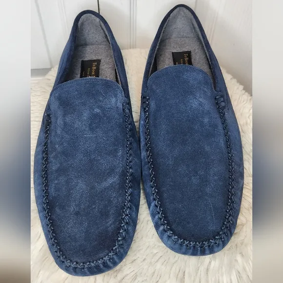 To Boot New York Size 12 O'Reilly Blue Suede Cashmere Slipper Driving Loafer