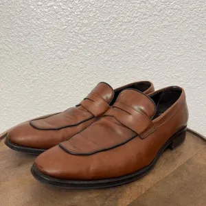 To Boot New York Dupont Brown Leather Penny Loafers Men's Size 10.5