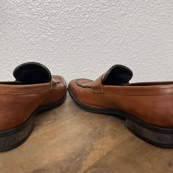 To Boot New York Dupont Brown Leather Penny Loafers Men's Size 10.5