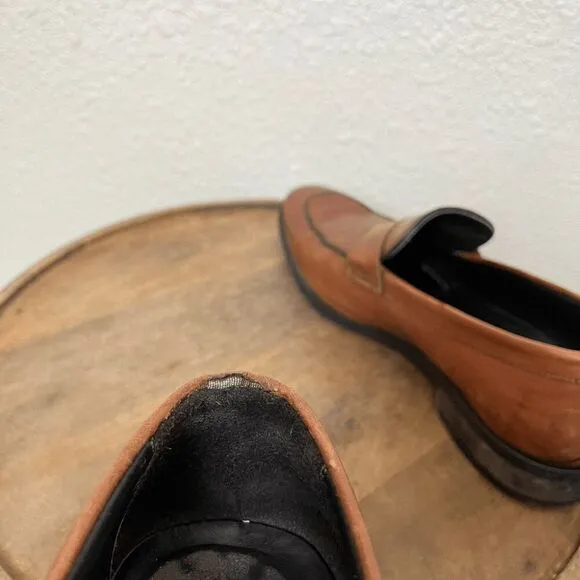 To Boot New York Dupont Brown Leather Penny Loafers Men's Size 10.5