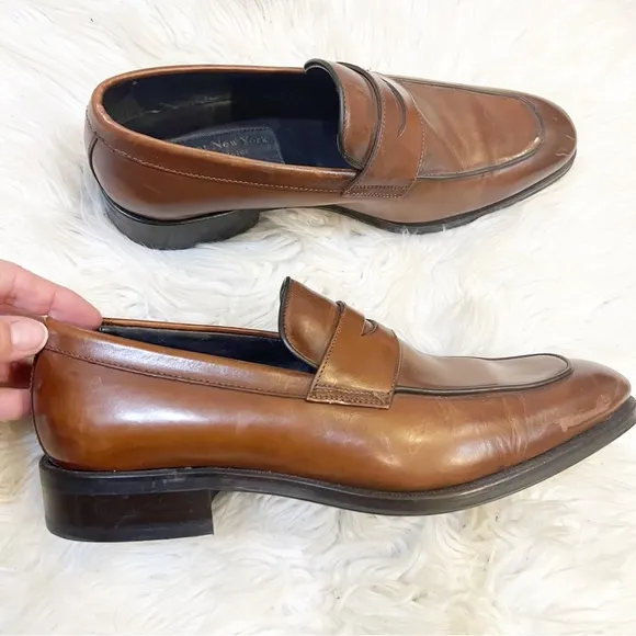 To Boot NY Brown Leather Slip On Penny Loafers Men’s Size 7