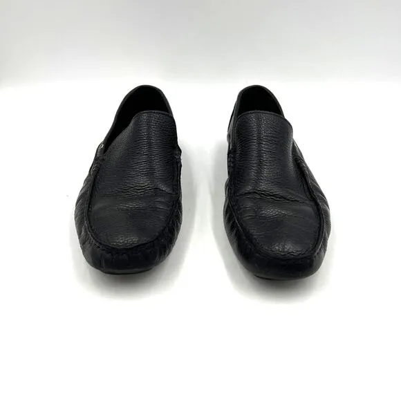 To Boots Lewis Leather Loafers Black Driving Shoes Adam Derrick Slip Ons