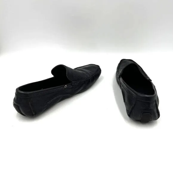 To Boots Lewis Leather Loafers Black Driving Shoes Adam Derrick Slip Ons