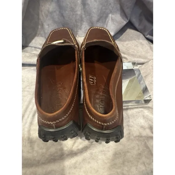 Tod's Black Leather Women's Loafers  Driving Shoes Size 9.5