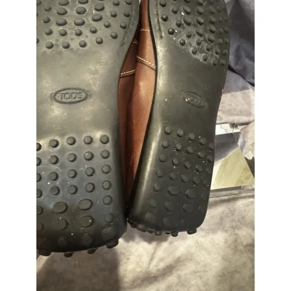 Tod's Black Leather Women's Loafers  Driving Shoes Size 9.5