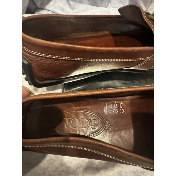 Tod's Black Leather Women's Loafers  Driving Shoes Size 9.5