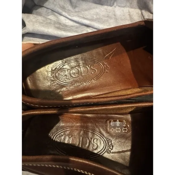 Tod's Black Leather Women's Loafers  Driving Shoes Size 9.5