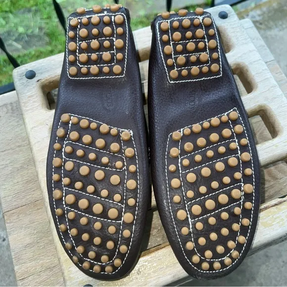 TOD'S Brown Women's Driving Shoes Italian Leather USA Size 8 UK 6 EU 39