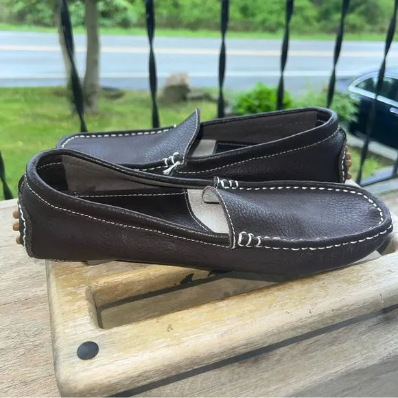 TOD'S Brown Women's Driving Shoes Italian Leather USA Size 8 UK 6 EU 39