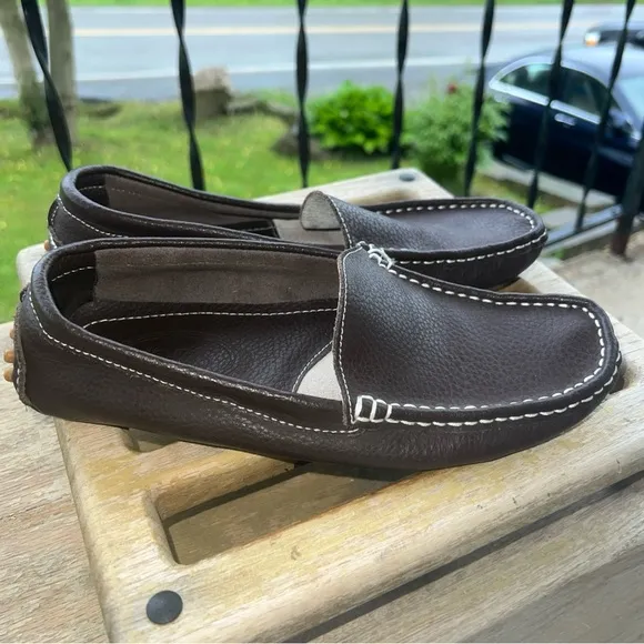 TOD'S Brown Women's Driving Shoes Italian Leather USA Size 8 UK 6 EU 39