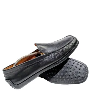 Tod's Dark Grey Moccasin Glossy Patent Leather Driving Loafers Size 11.5