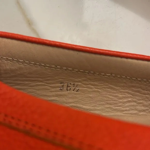 TOD’S driving loafers in bright orange