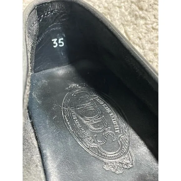 Tods Driving Loafers Womens Sz 35 / US 5 Leather Black Handmade Italy Flats