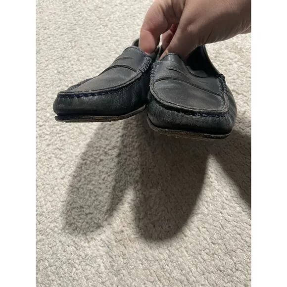 Tods Driving Loafers Womens Sz 35 / US 5 Leather Black Handmade Italy Flats