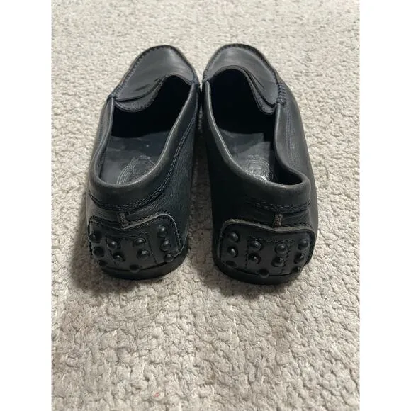 Tods Driving Loafers Womens Sz 35 / US 5 Leather Black Handmade Italy Flats