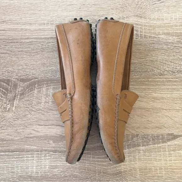 Tod's Gommino Brown Cognac Leather‎ Classic Iconic Driving Shoes Loafers Size 6