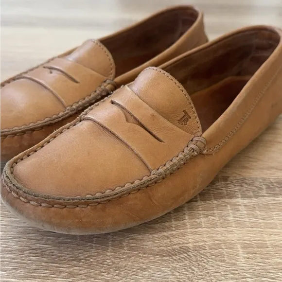 Tod's Gommino Brown Cognac Leather‎ Classic Iconic Driving Shoes Loafers Size 6