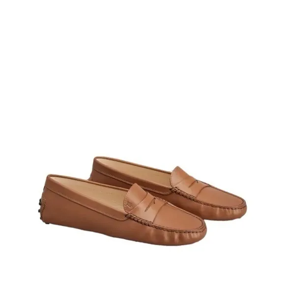 Tod's Gommino Brown Cognac Leather‎ Classic Iconic Driving Shoes Loafers Size 6