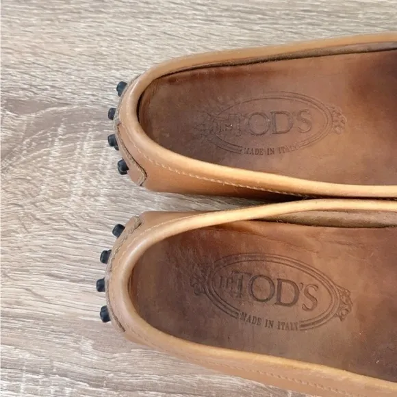 Tod's Gommino Brown Cognac Leather‎ Classic Iconic Driving Shoes Loafers Size 6