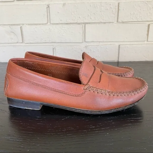 TOD'S JUNIOR EU 35 Unisex Penny Loafers in Saddle Italian Leather Preppy US 3.5