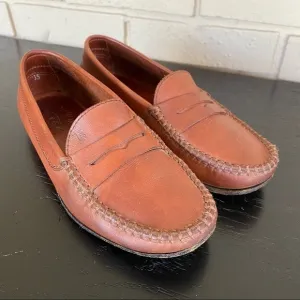 TOD'S JUNIOR EU 35 Unisex Penny Loafers in Saddle Italian Leather Preppy US 3.5