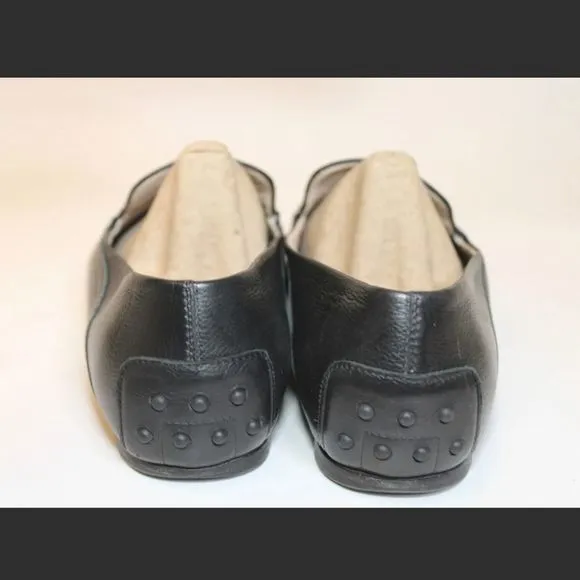 Tod's Leather Apron Toe Driving Loafers Italy flats stitching Luxury
