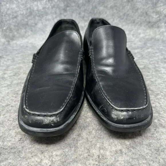 TOD'S Leather Moc Driving Shoes Size US 10 Mens Black Loafers Slip on Made Italy