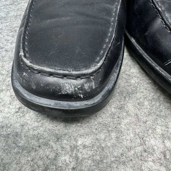 TOD'S Leather Moc Driving Shoes Size US 10 Mens Black Loafers Slip on Made Italy