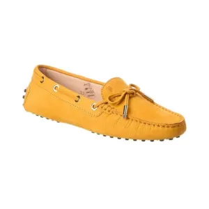 TOD’S LOAFERS SIZE 36.5 6.5 6 GOMMINO DRIVING SHOES YELLOW LEATHER FLATS Womens