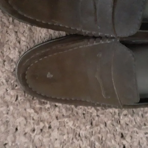 TOD'S-Loafers-Very Dark Brown Suede-Solid Sole w/Nubs-Sz 38.5-Excellent