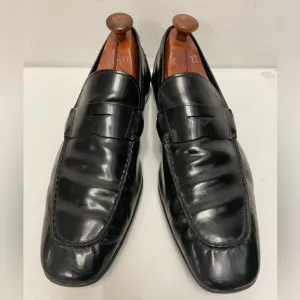 Tod's Made in Italy Glossy Leather Penny Loafer in Black Size 11.5 : 12 1/2 $695